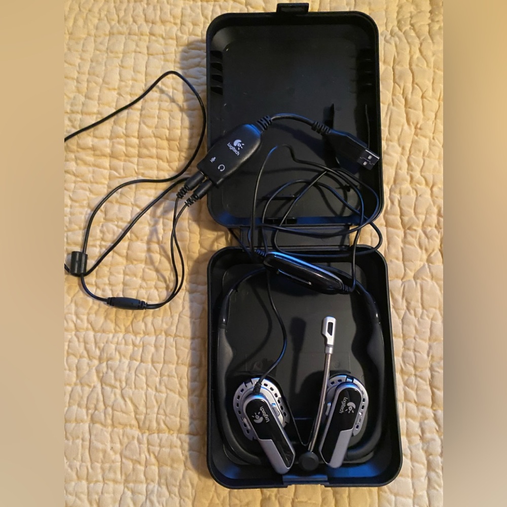 Logitech USB Wired Headset with Boom Mic - Black & Silver